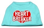 Heart Breaker Screen Print Shirt Aqua Lg (14)