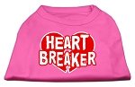 Heart Breaker Screen Print Shirt Bright Pink Lg (14)