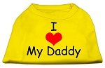 I Love My Daddy Screen Print Shirts Yellow Med (12)