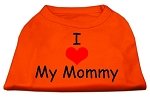 I Love My Mommy Screen Print Shirts Orange Med (12)