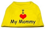I Love My Mommy Screen Print Shirts Yellow Med (12)