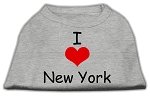 I Love New York Screen Print Shirts Grey Lg (14)