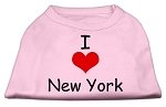 I Love New York Screen Print Shirts Pink Lg (14)