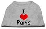 I Love Paris Screen Print Shirts Grey Lg (14)