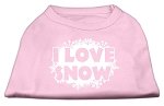 I Love Snow Screenprint Shirts Light Pink L (14)