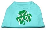 Irish Pup Screen Print Shirt Aqua Lg (14)