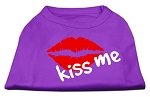 Kiss Me Screen Print Shirt Purple Lg (14)