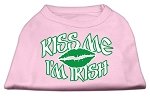 Kiss Me I'm Irish Screen Print Shirt Light Pink  Lg (14)