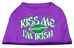 Kiss Me I'm Irish Screen Print Shirt Purple Lg (14)