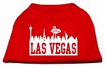 Las Vegas Skyline Screen Print Shirt Red Lg (14)