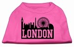 London Skyline Screen Print Shirt Bright Pink Lg (14)