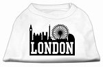 London Skyline Screen Print Shirt White Lg (14)