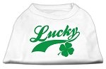 Lucky Swoosh Screen Print Shirt White  Lg (14)
