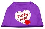 Puppy Love Screen Print Shirt Purple Lg (14)