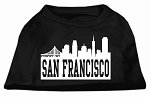 San Francisco Skyline Screen Print Shirt Black Lg (14)