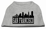 San Francisco Skyline Screen Print Shirt Grey Lg (14)