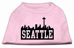 Seattle Skyline Screen Print Shirt Light Pink Lg (14)