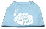 Smarter then Most People Screen Printed Dog Shirt   Baby Blue Lg (14)