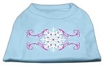 Pink Snowflake Swirls Screenprint Shirts Baby Blue L (14)