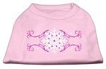Pink Snowflake Swirls Screenprint Shirts Light Pink L (14)