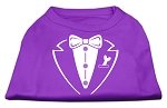 Tuxedo Screen Print Shirt Purple Lg (14)