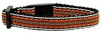 Preppy Stripes Nylon Ribbon Collars Orange/Khaki Cat Safety
