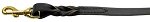 Twist Leather Leash Black 4 ft long, 3/8'' wide